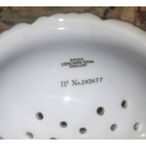 Spode Copelands China Blue Tower w Gold Scalloped edge Round Mezzanine Strainer - Picture 9 of 15